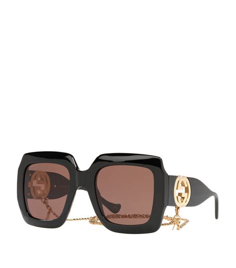 gucci shades with chain|Shop Gucci 61MM Gucci Chain Sunglasses .